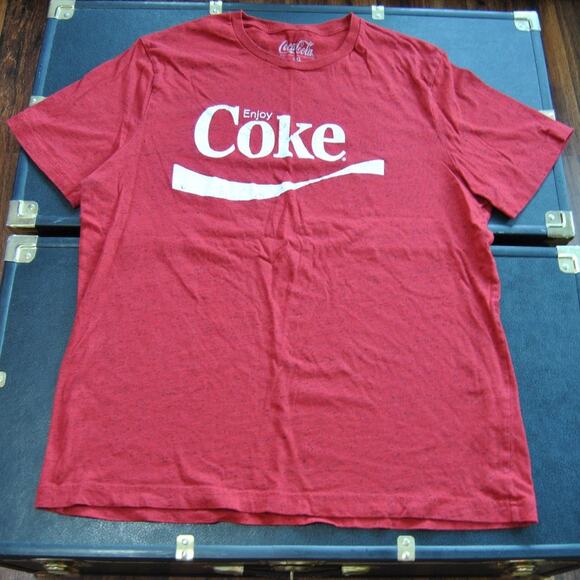 Coca-Cola Enjoy Coke 2X-Large Red w/ White Logo Short Sleeve Shirt - Picture 1 of 5